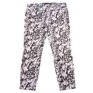 Joe's High Water Ankle Jeans Womens 32 White/Black‎ Abstract Print Denim Pants
